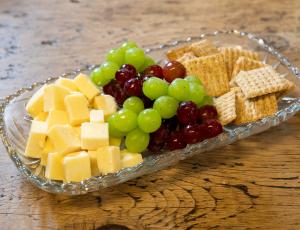 Cheese, Grapes, Crackers